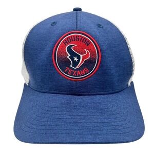 Houston Texans '47 Brand NFL Navy Blue White Mesh Trucker Hat Fitted Cap Mens L‎